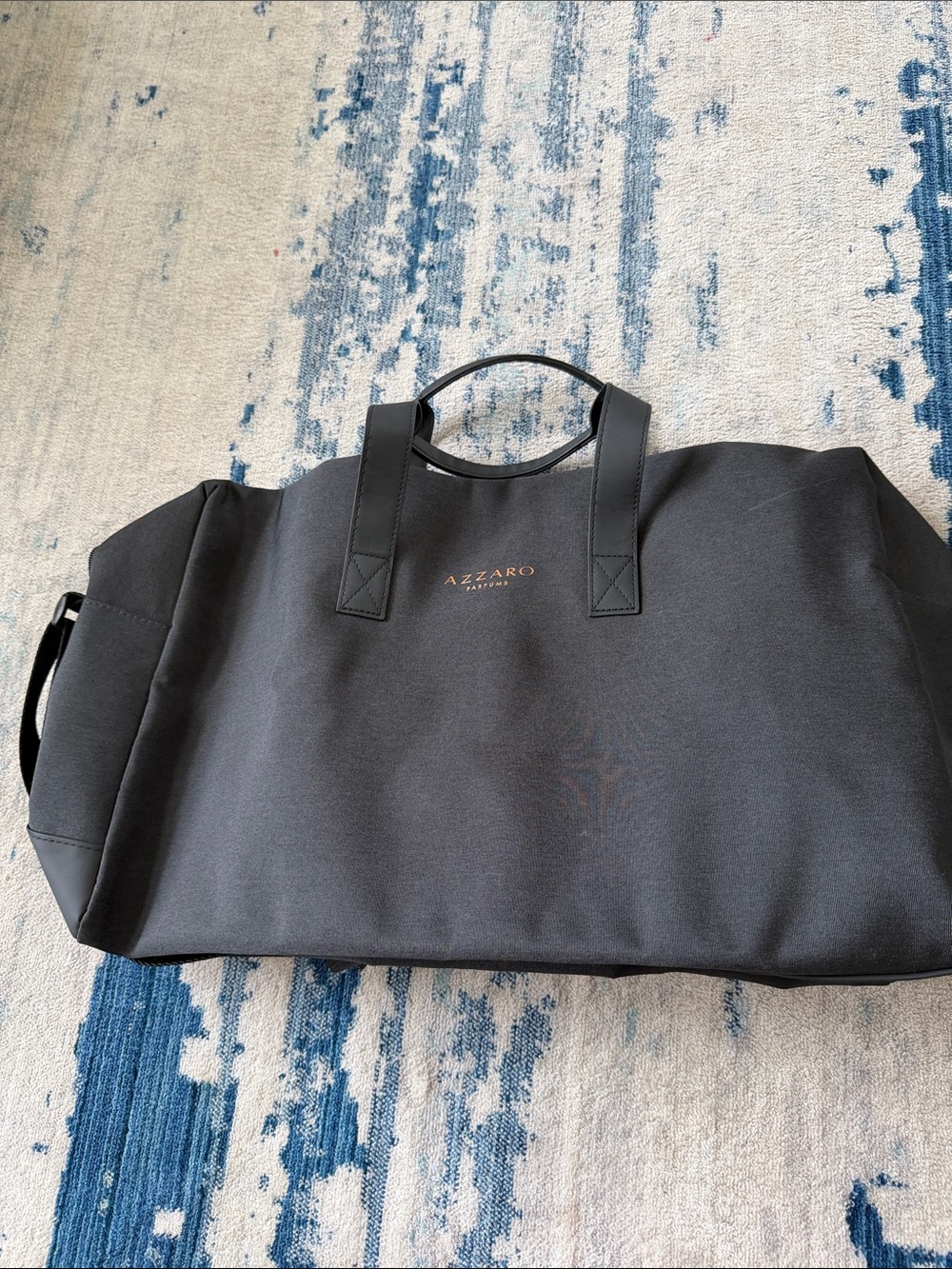 Azzaro Men's Black Duffel Weekend Bag